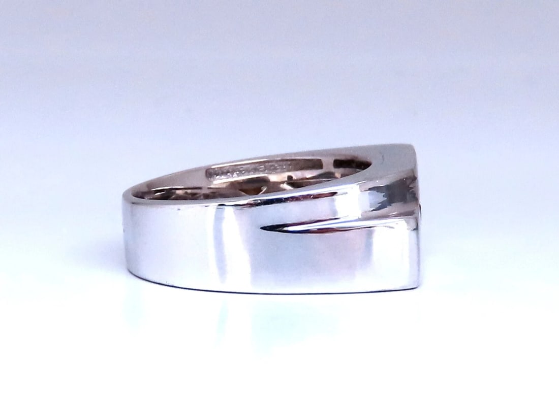 .55ct. mens natural round diamond solitaire ring 14kt Gold Mod Deco - 3