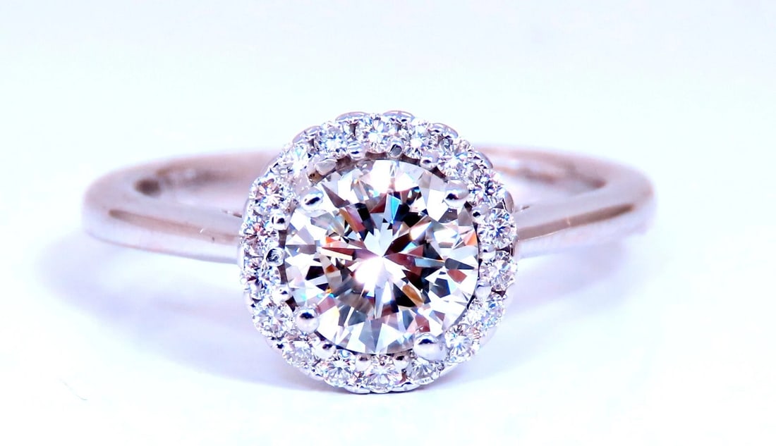 GIA Certified .81ct Natural Round Diamond solitaire ring G/Vs2 - 2