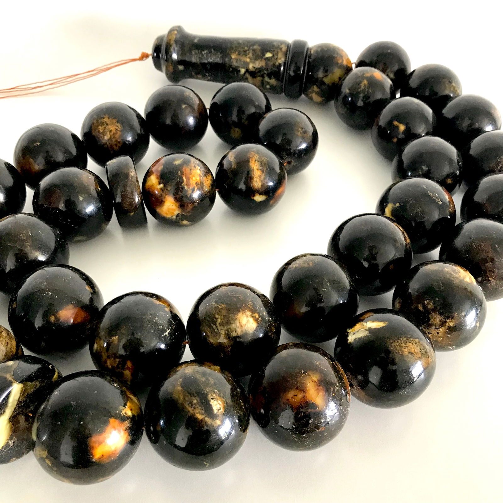 Unique and Stunning Amber Tesbih made from Round Amber beads - 5