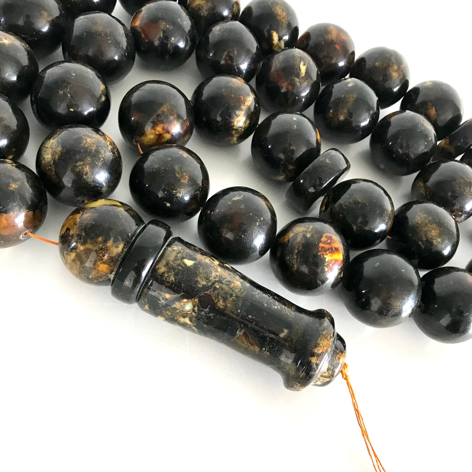 Unique and Stunning Amber Tesbih made from Round Amber beads - 6