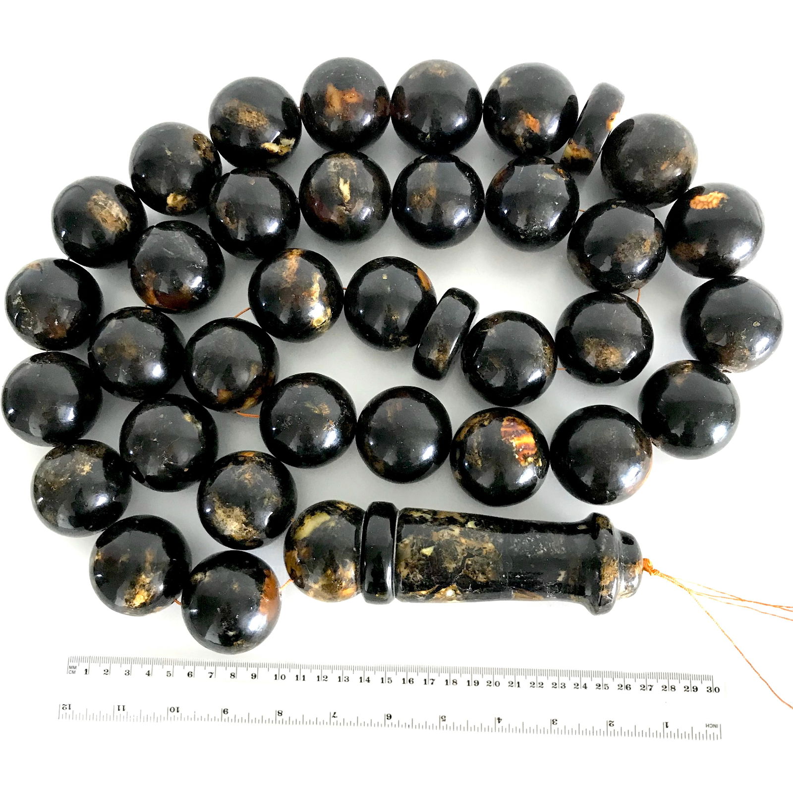 Unique and Stunning Amber Tesbih made from Round Amber beads - 7