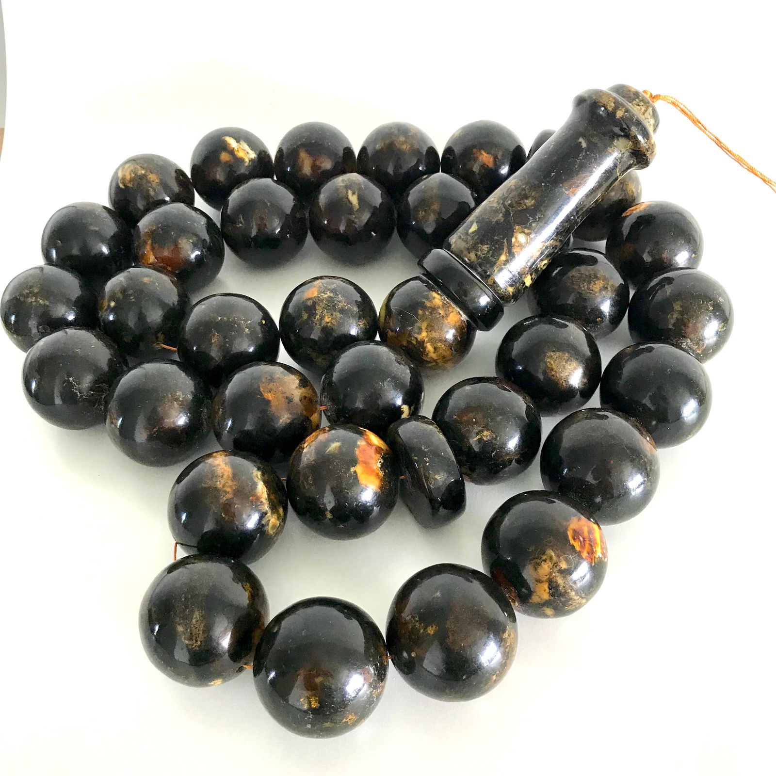 Unique and Stunning Amber Tesbih made from Round Amber beads - 9