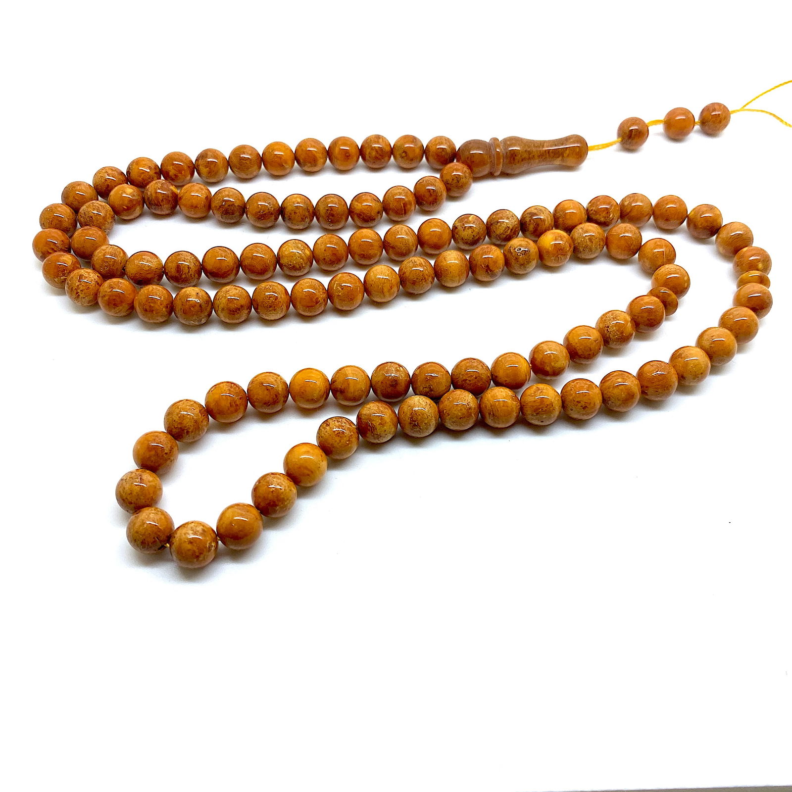 Unique and Staggering Amber Tesbih made from Round Amber beads - 6