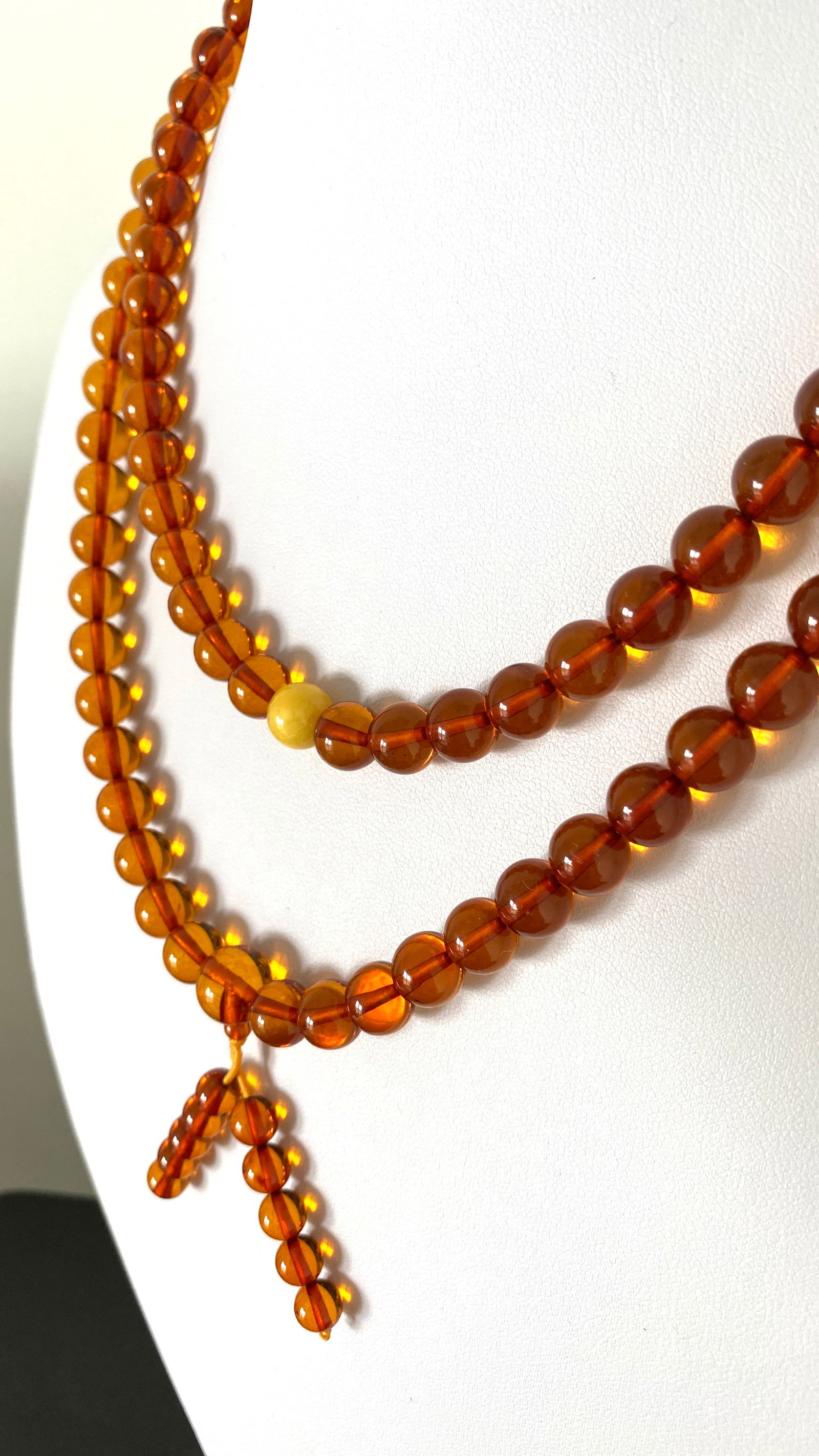 Extraordinary Amber Mala made from Round Amber beads - 2