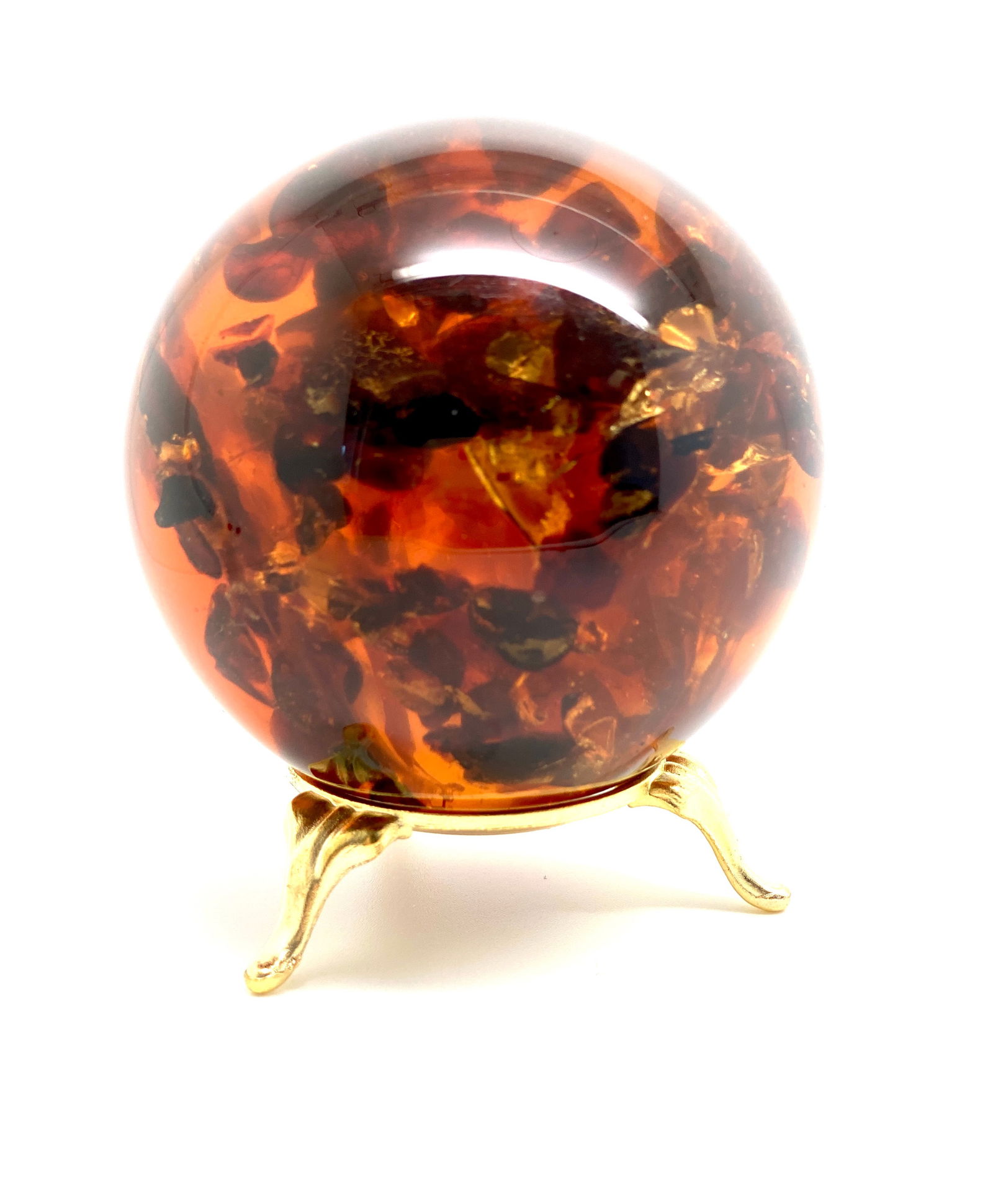 Unique and Remarkable Amber Ball on a pedestal - 4