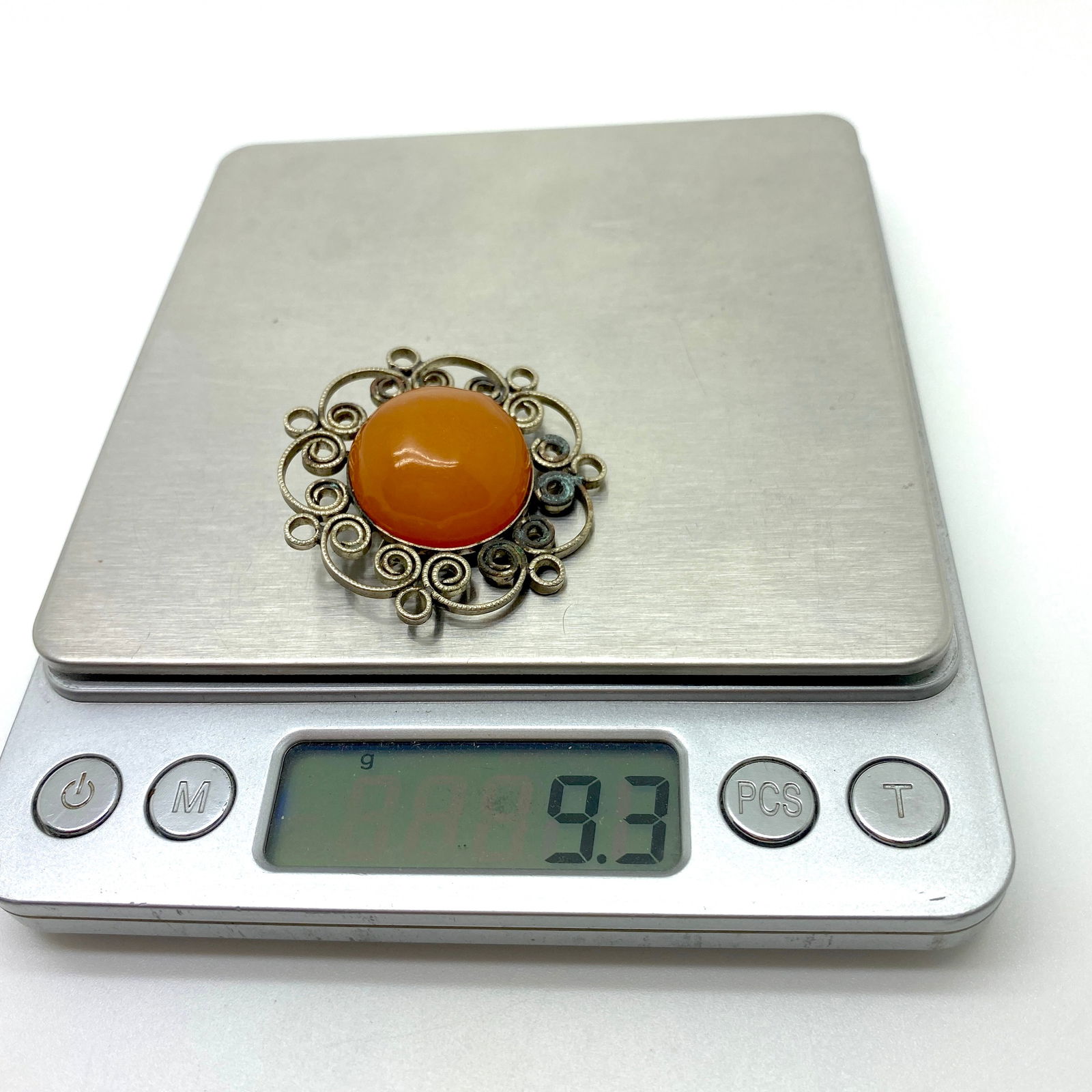 Impressive Vintage Amber Brooch - 4