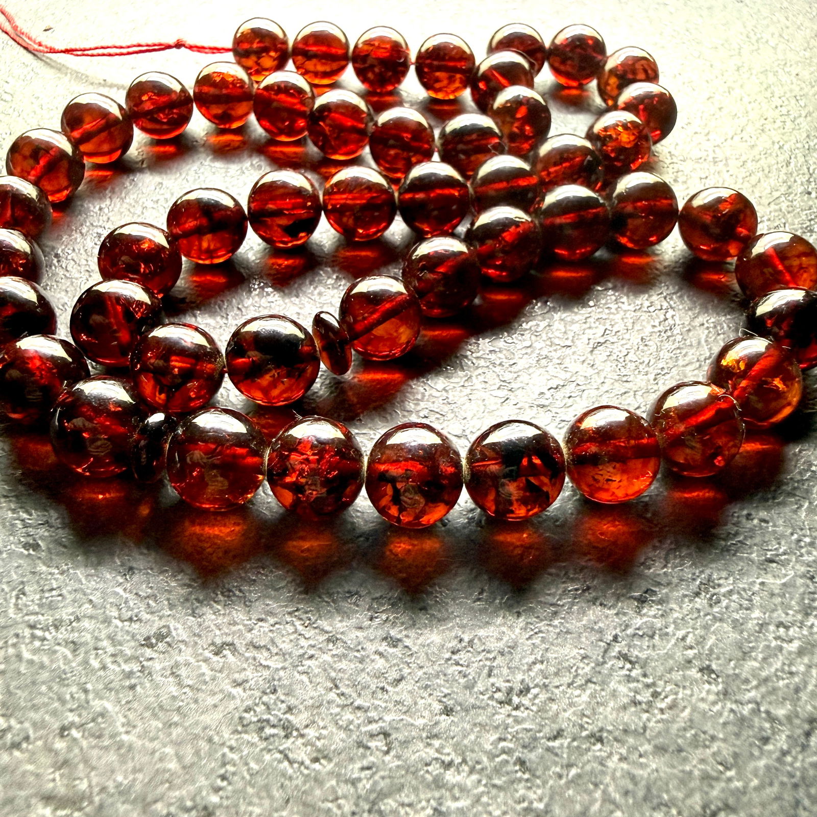 Remarkable Amber Tesbih made from Round Amber beads - 6