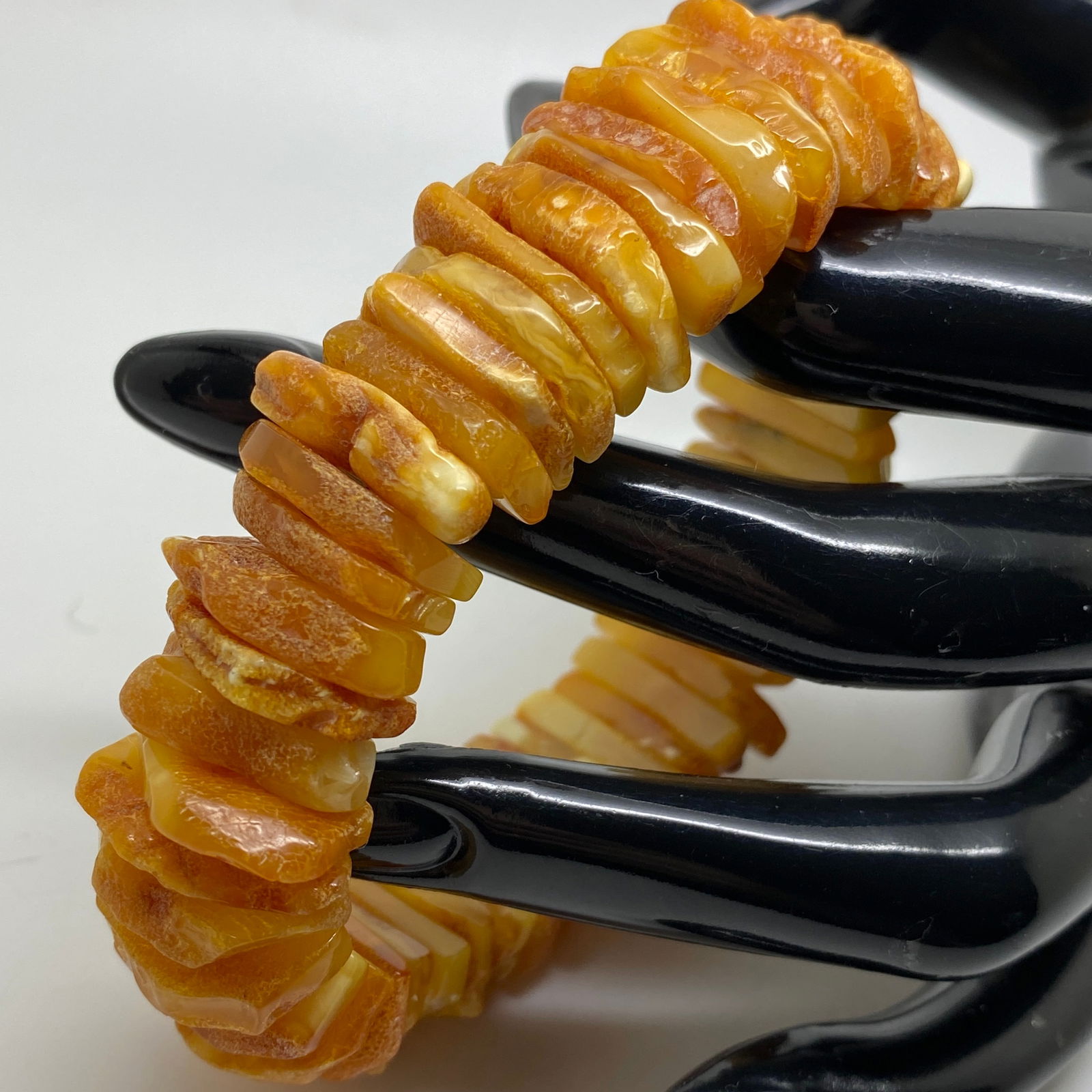 Grand Vintage cut Amber bangle bracalet - 5