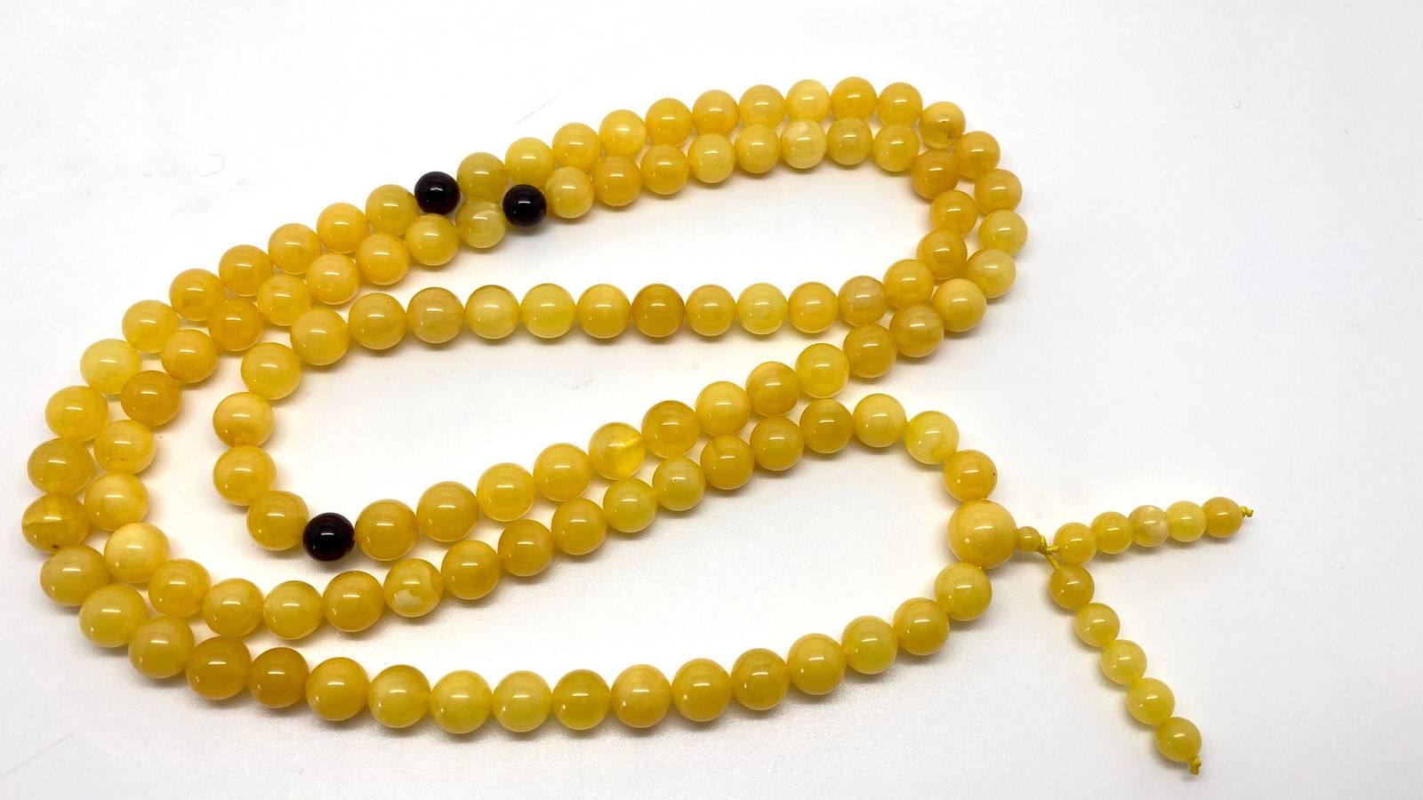 Exquisite Amber Mala made from Round Amber beads - 2