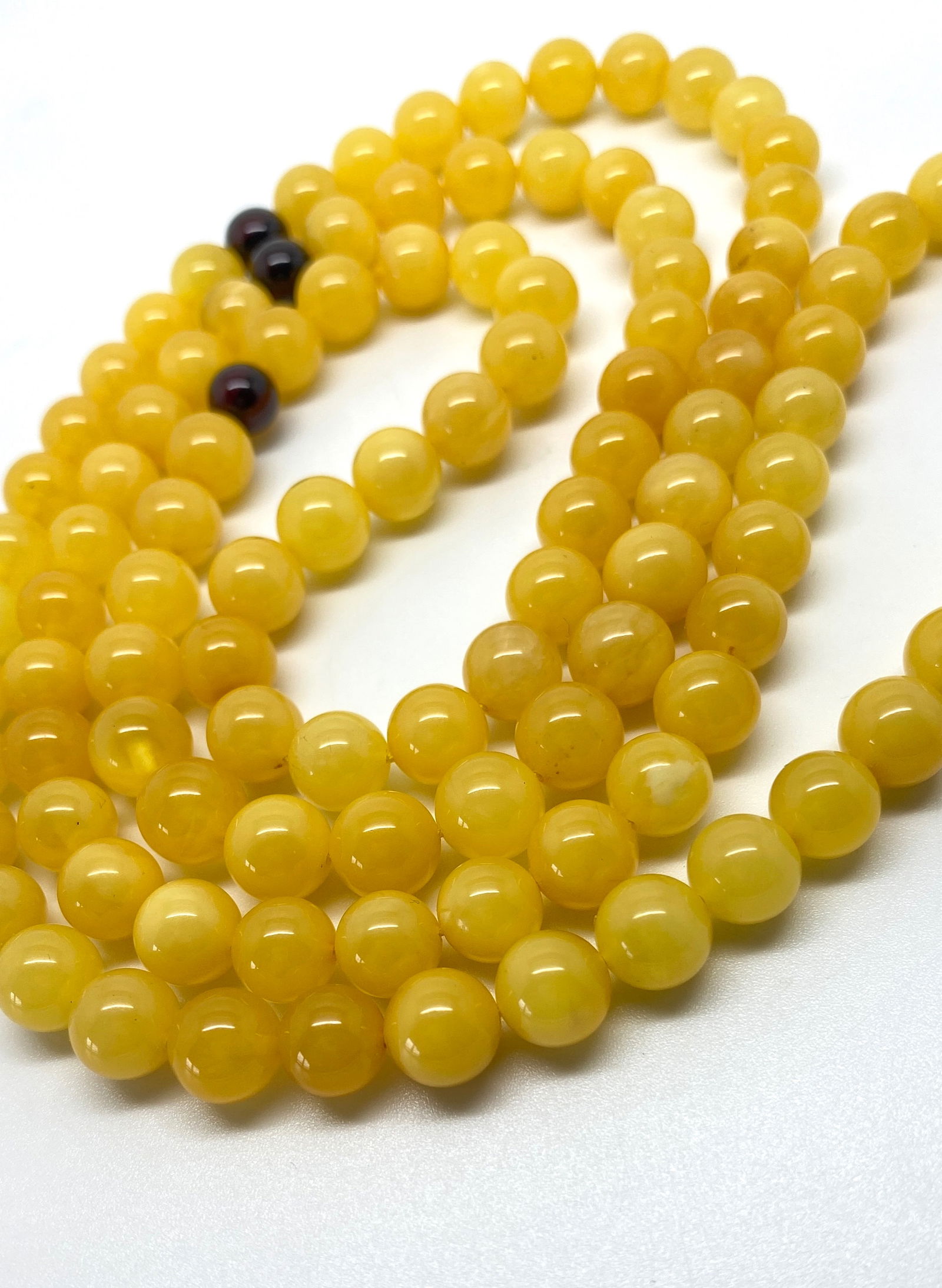 Exquisite Amber Mala made from Round Amber beads - 3