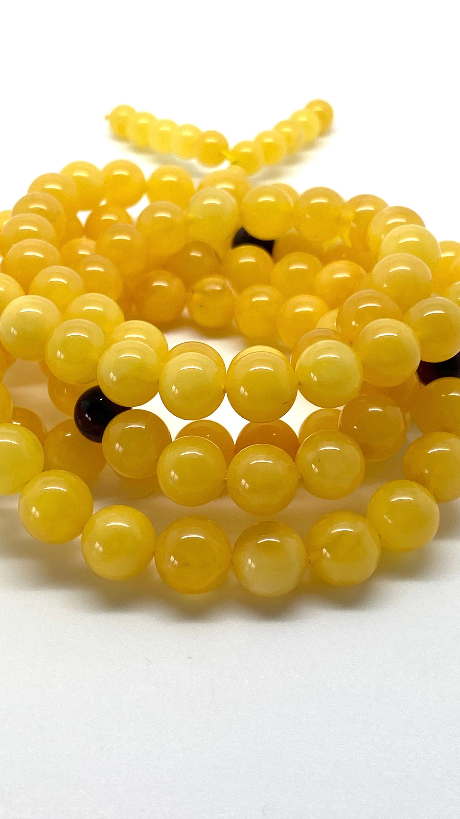 Exquisite Amber Mala made from Round Amber beads - 4