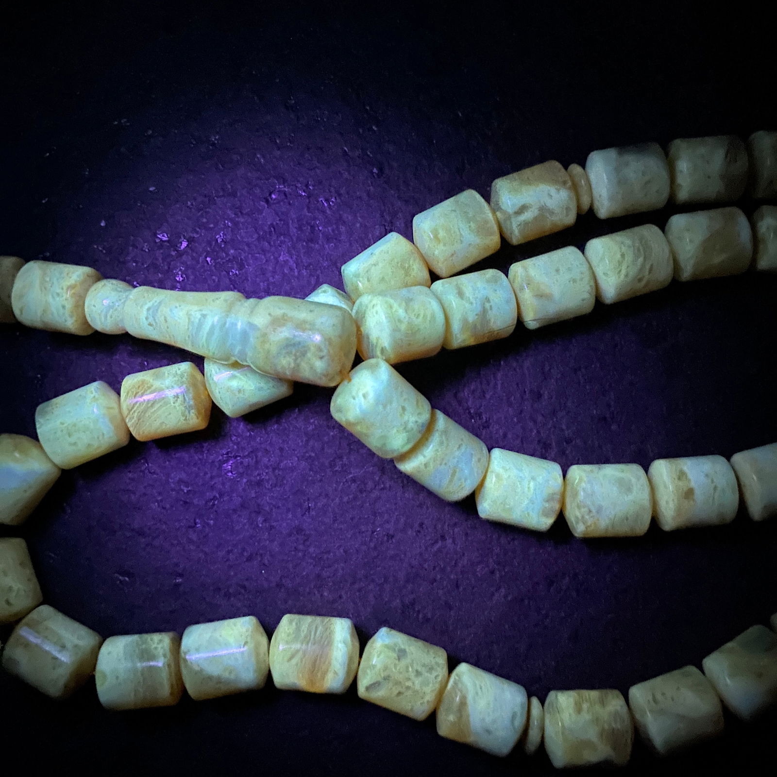 Remarkable Unique Antique Amber Tesbih made from Barrel shaped Amber beads - 6