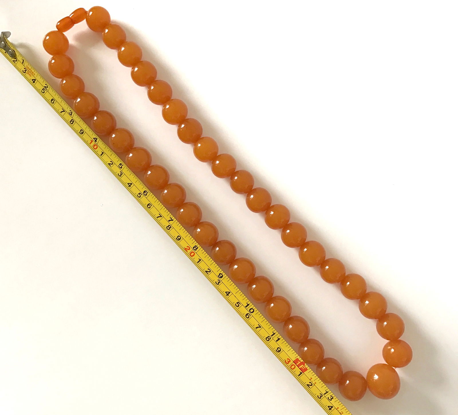 Remarkable Unique Antique Amber Necklace made from Round Amber beads - 4