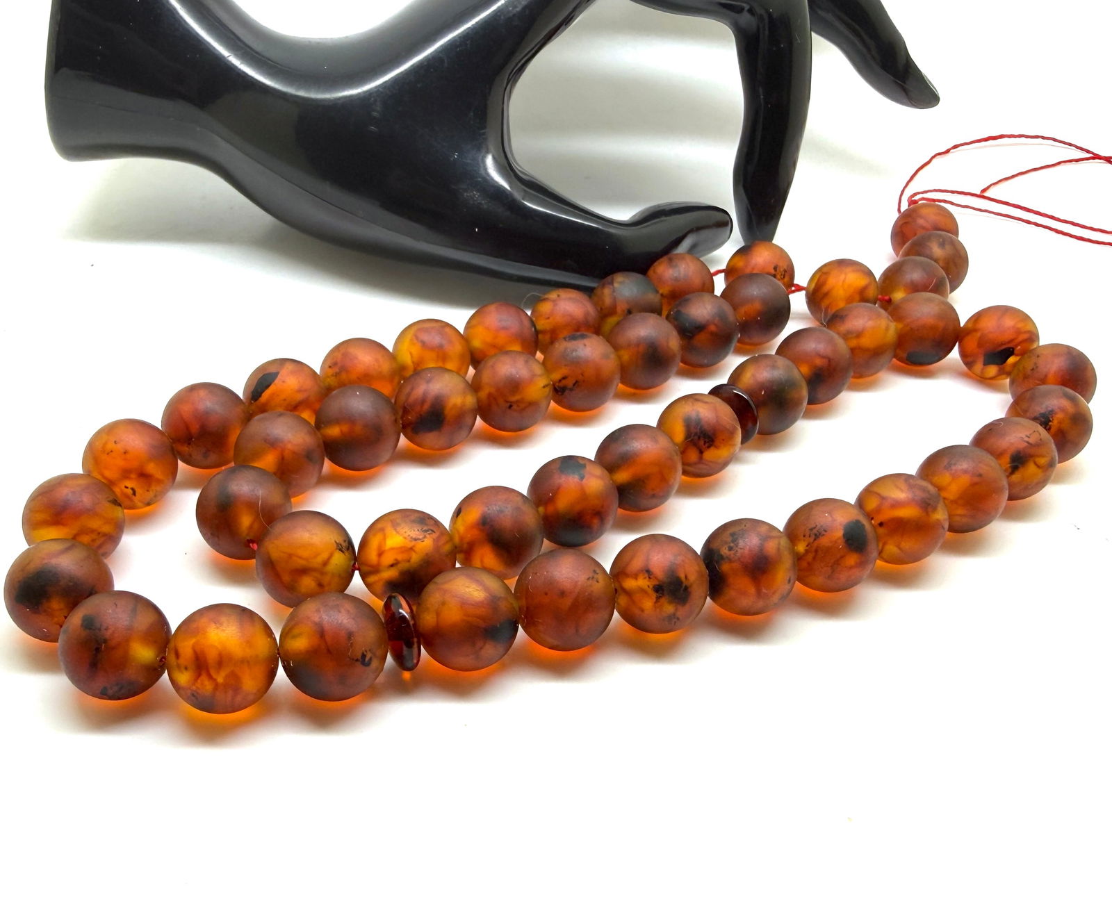 Magnificent Amber Tesbih made from Round Amber beads - 5
