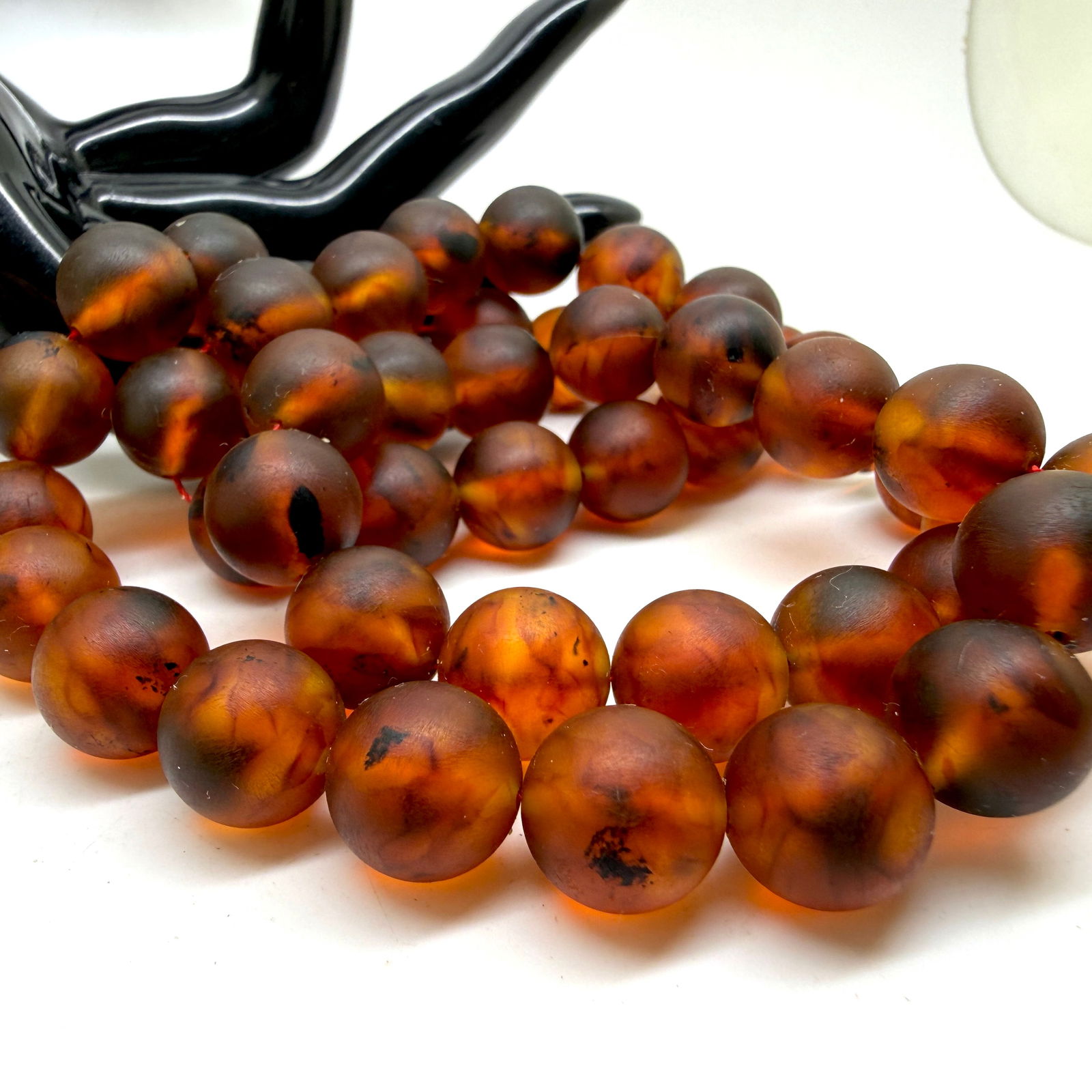 Magnificent Amber Tesbih made from Round Amber beads - 7
