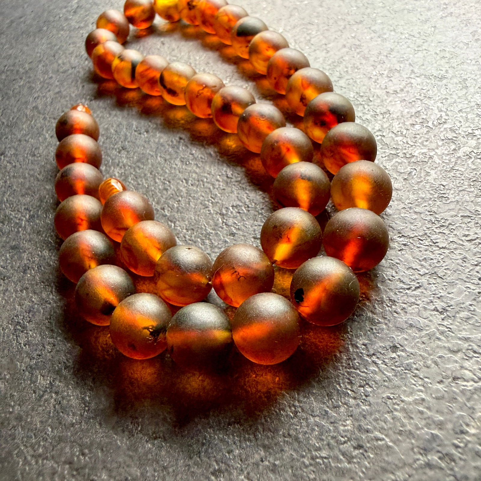 Grand Amber Necklace made from Round Amber beads - 9
