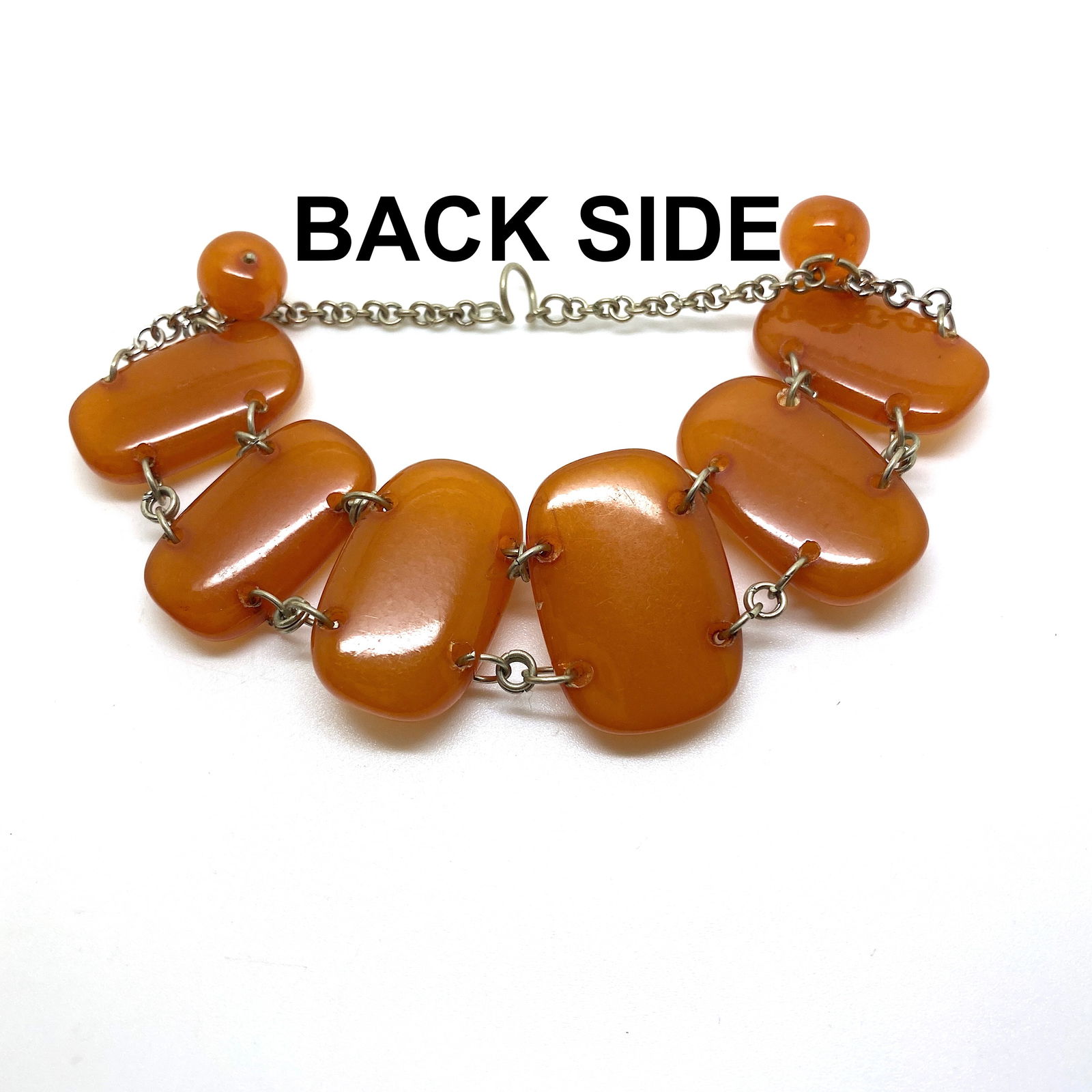 Antique Amber Bracelet made from Amber beads - 6