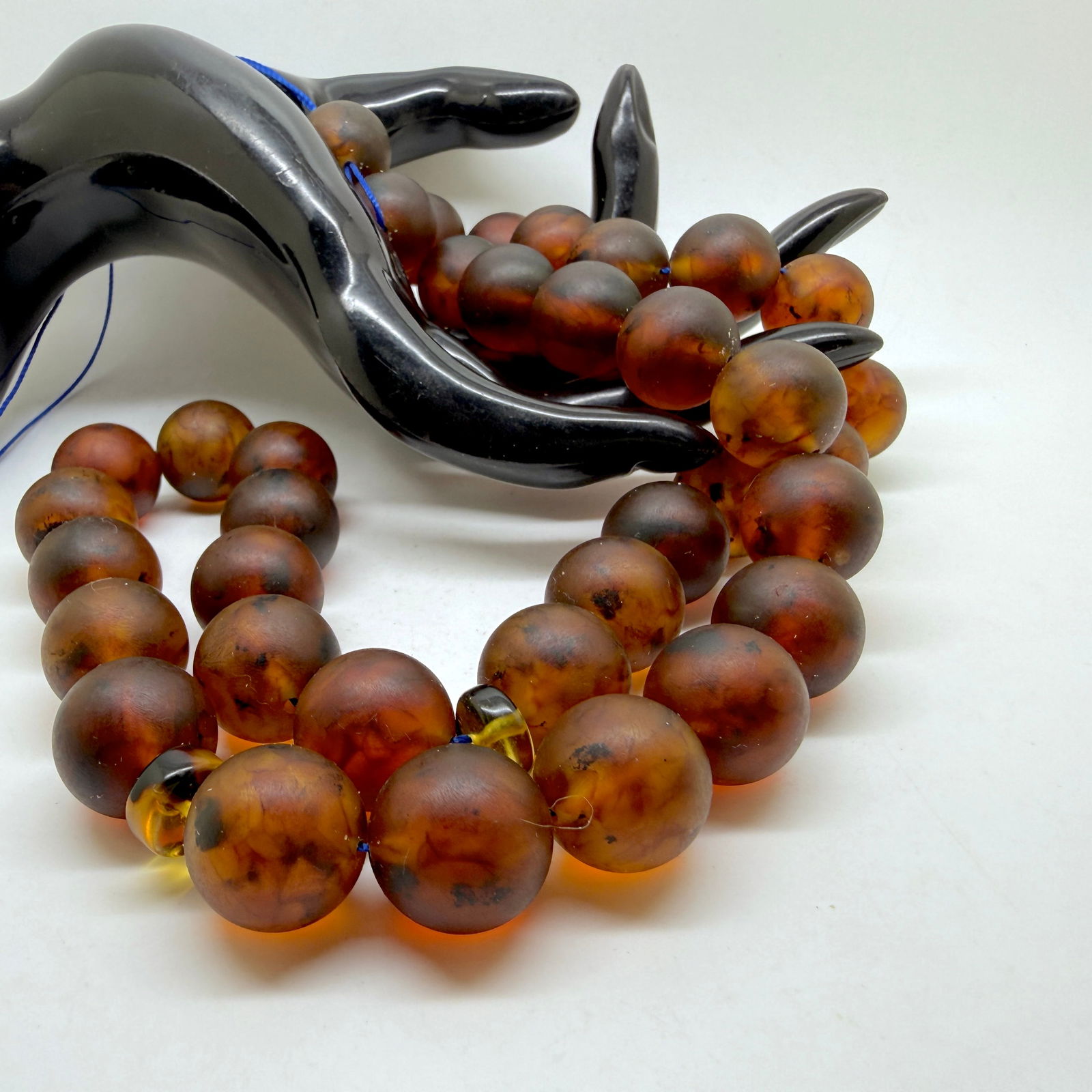 Unique and Impressive Amber Tesbih made from Round Amber beads - 7