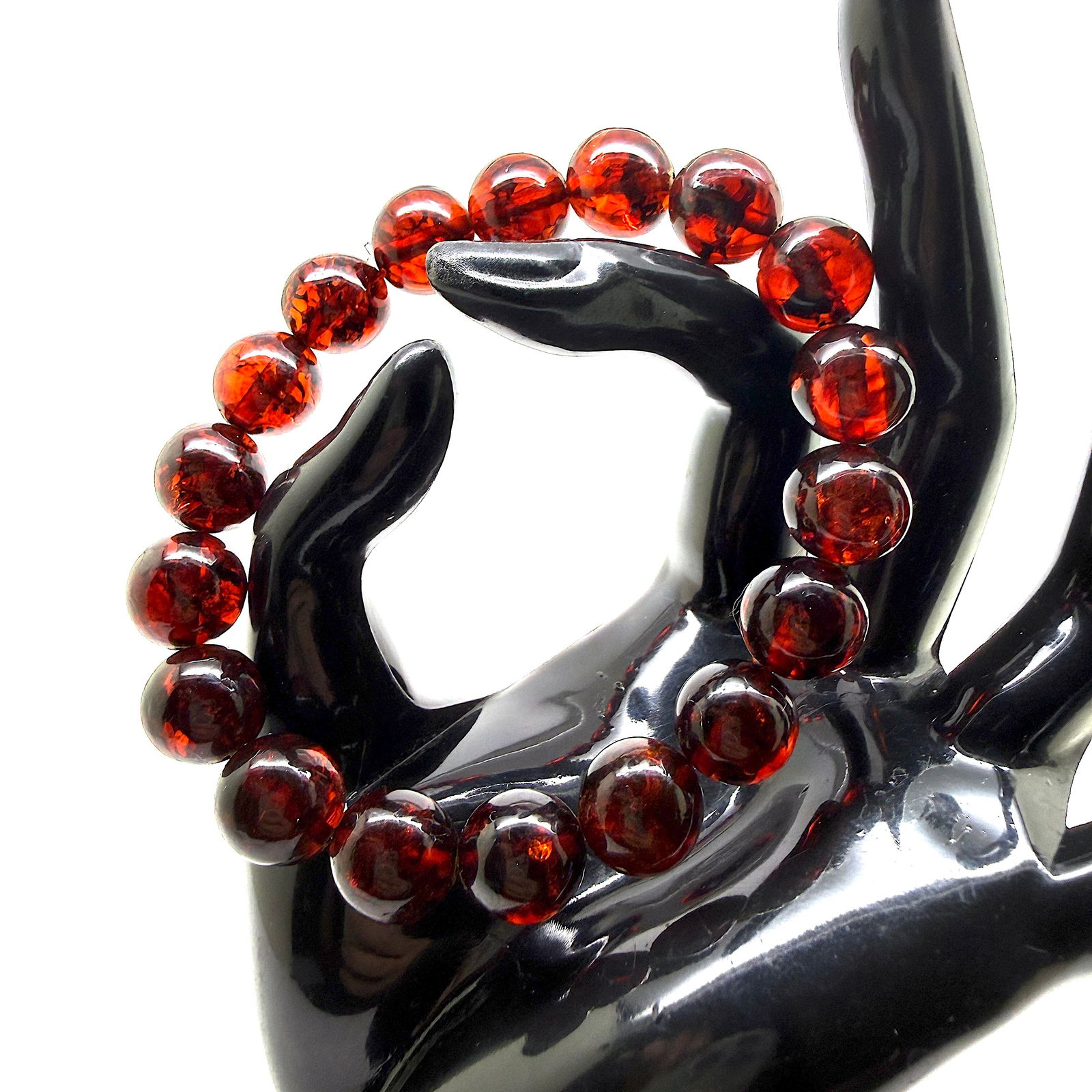 Staggering Amber Bracelet made from Round Amber beads - 6