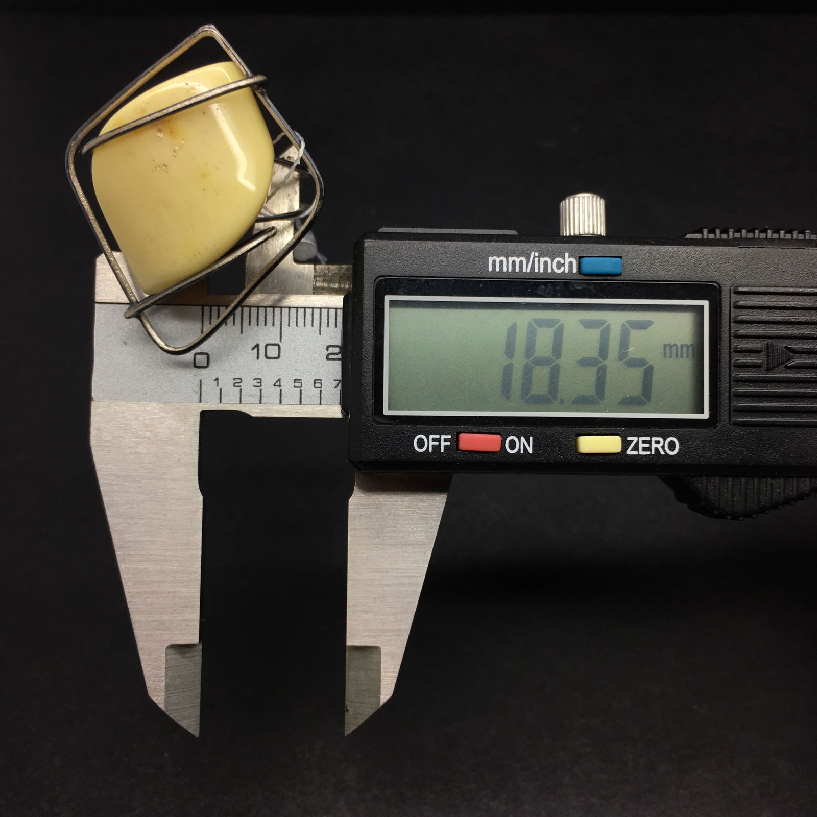 Baltic amber set pendant&ring white color rare stones 11,7g - 8