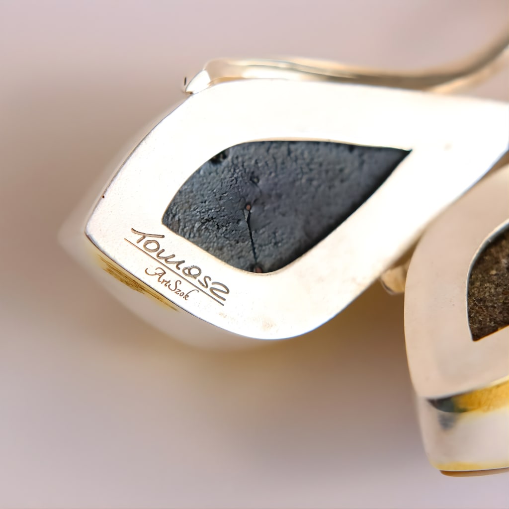 Tomosz Artszok Baltic Amber Necklace - Sterling Silver 14k Gold - 5