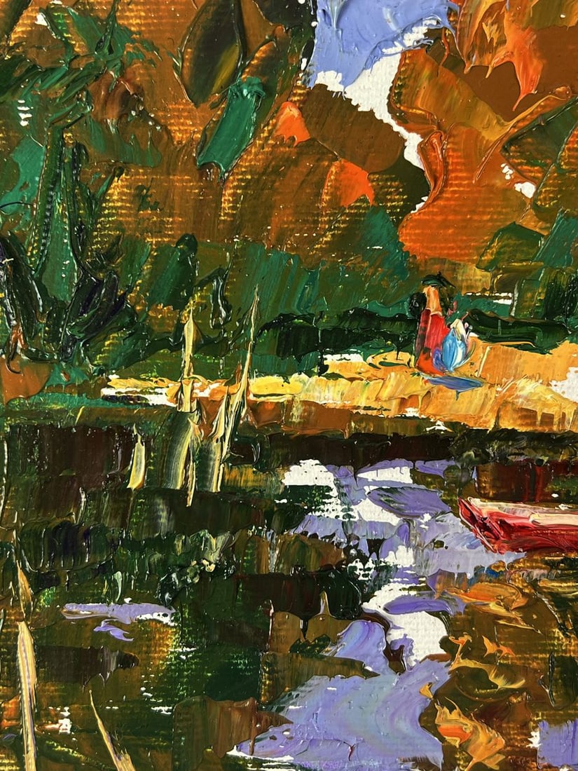 Oil painting On the autumn lake Oleksiy Ivanyuk - 8
