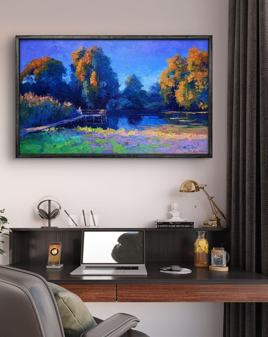 Oil painting Evening on the lake Boris Serdyuk - 3