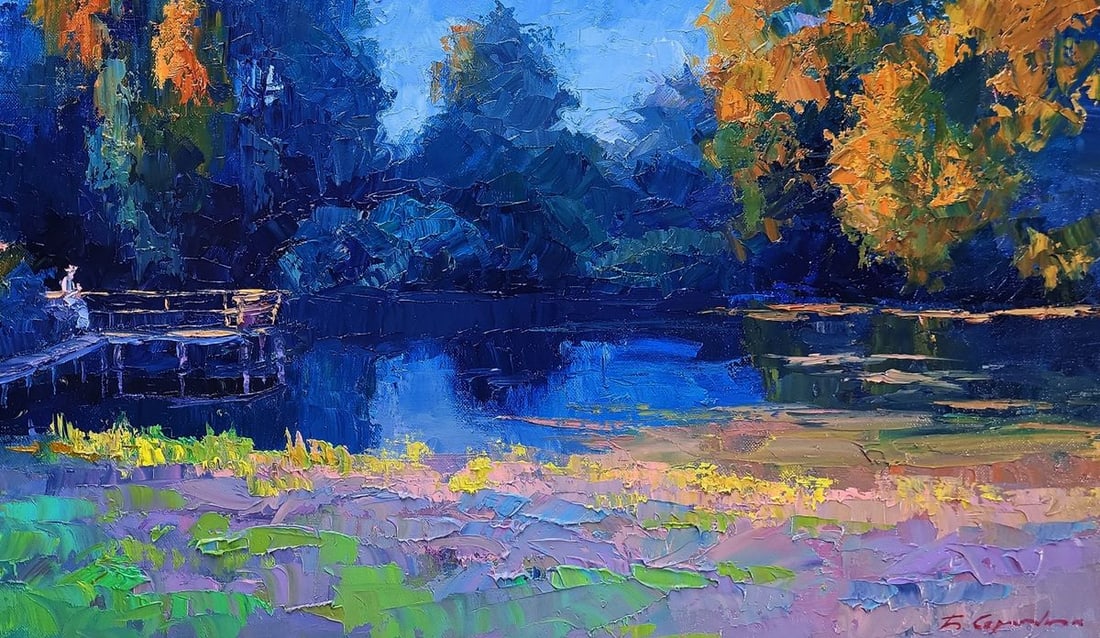 Oil painting Evening on the lake Boris Serdyuk - 9