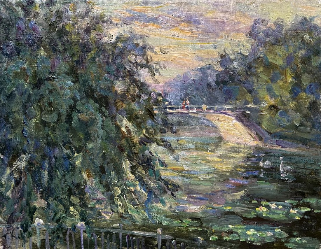 Oil painting Pond in the City Park Ivan Kovalenko (1 of 5)