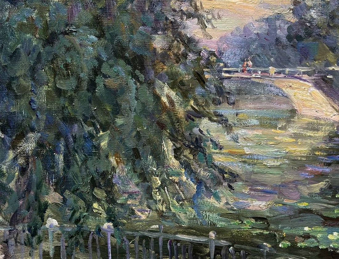 Oil painting Pond in the City Park Ivan Kovalenko - 4