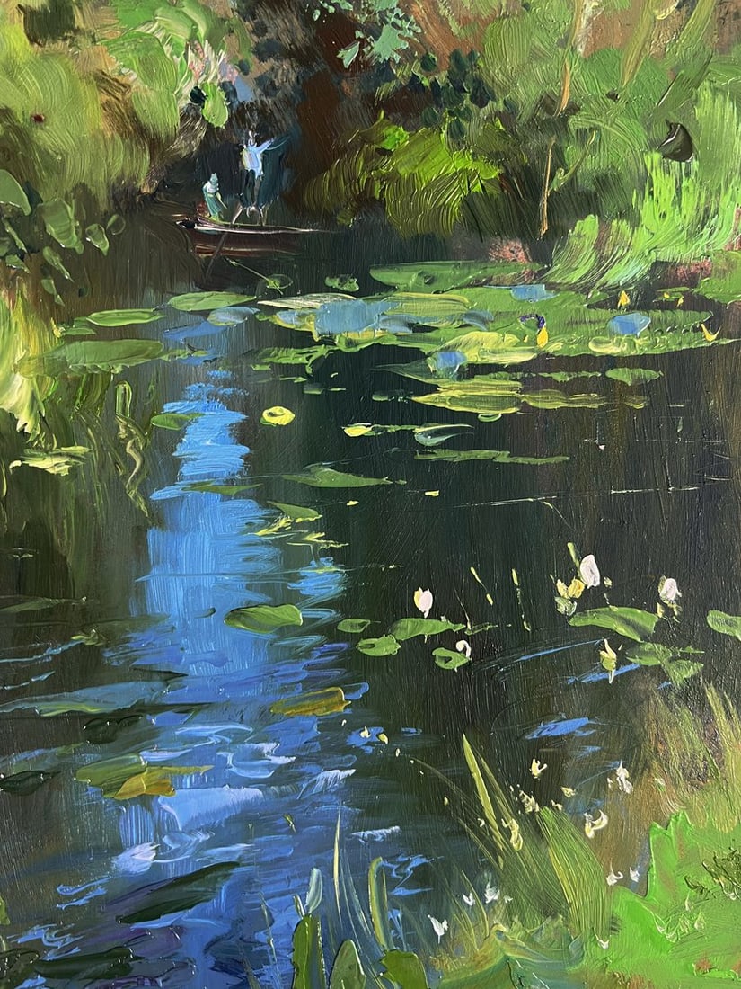 Oil painting Forest summer lake Yuriy Suprunchuk - 10