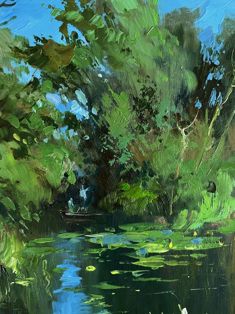 Oil painting Forest summer lake Yuriy Suprunchuk - 5