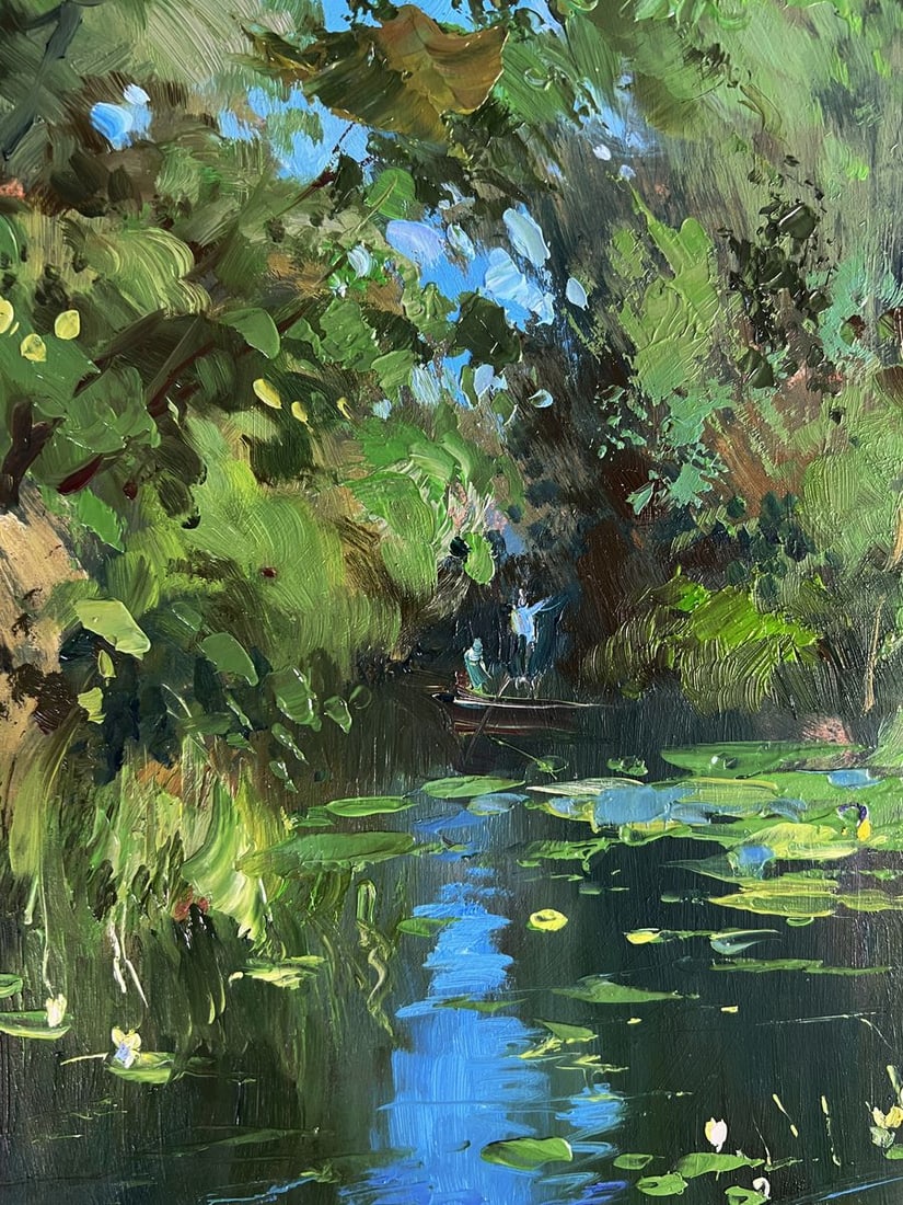 Oil painting Forest summer lake Yuriy Suprunchuk - 6