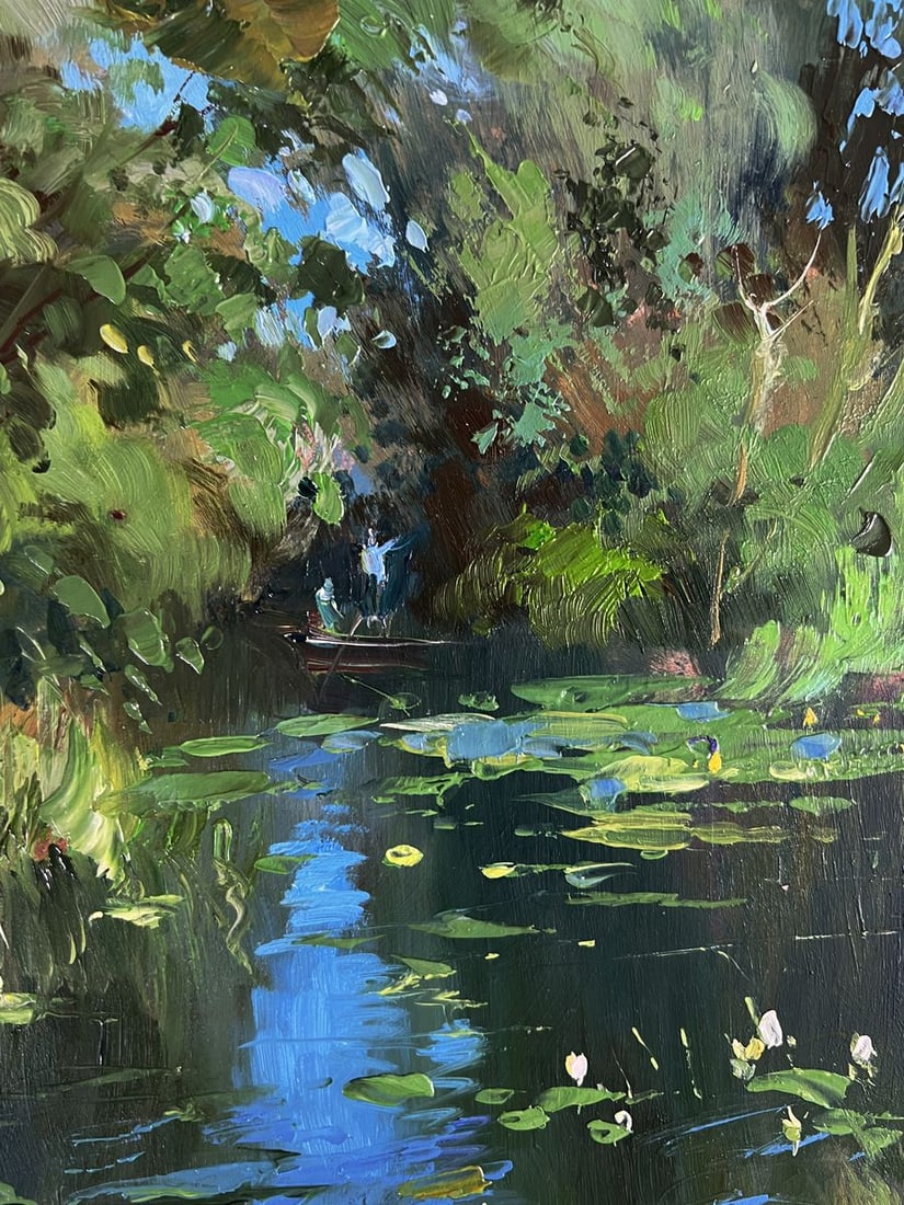 Oil painting Forest summer lake Yuriy Suprunchuk - 7