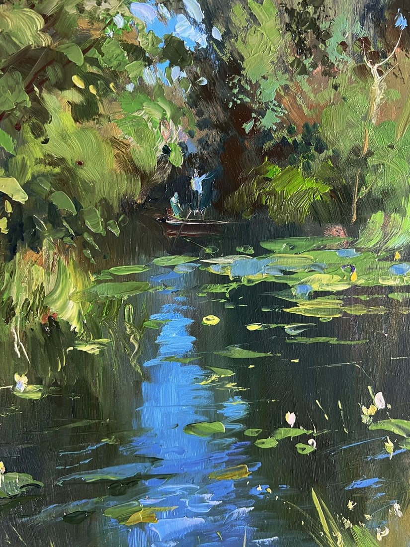 Oil painting Forest summer lake Yuriy Suprunchuk - 8