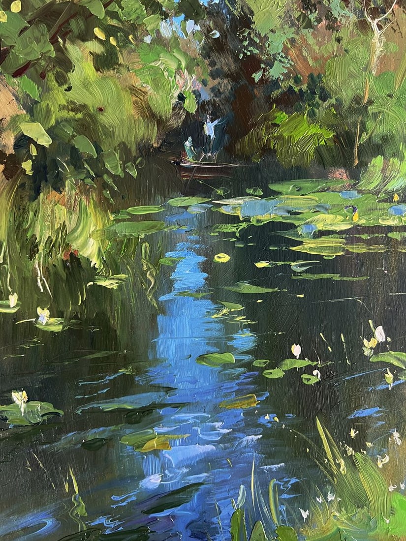 Oil painting Forest summer lake Yuriy Suprunchuk - 9