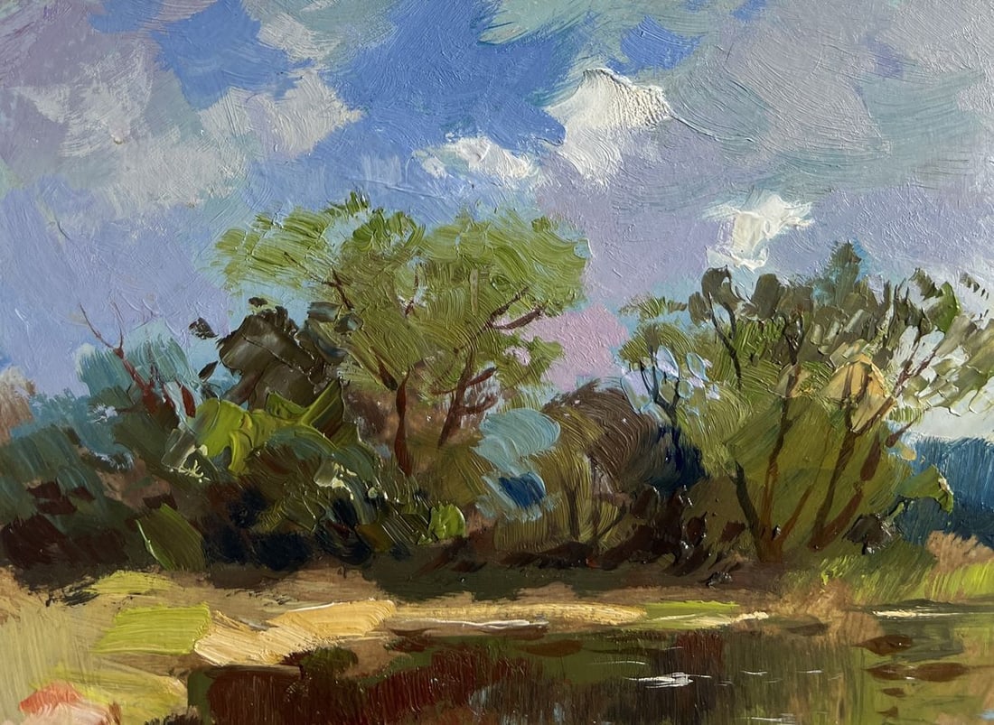 Oil painting Forest lake in silence Yuriy Suprunchuk - 4