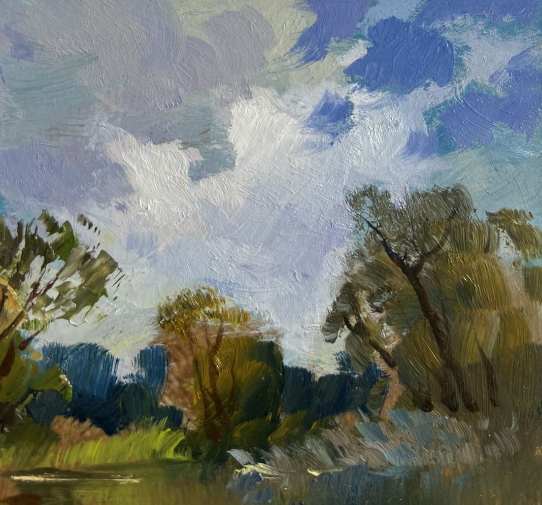 Oil painting Forest lake in silence Yuriy Suprunchuk - 5