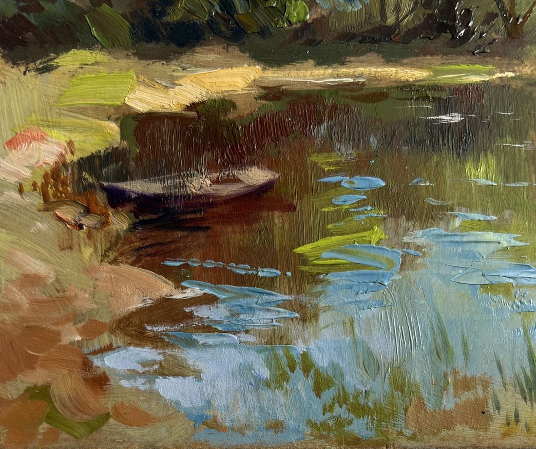 Oil painting Forest lake in silence Yuriy Suprunchuk - 6