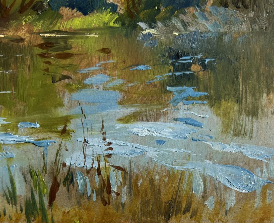 Oil painting Forest lake in silence Yuriy Suprunchuk - 7