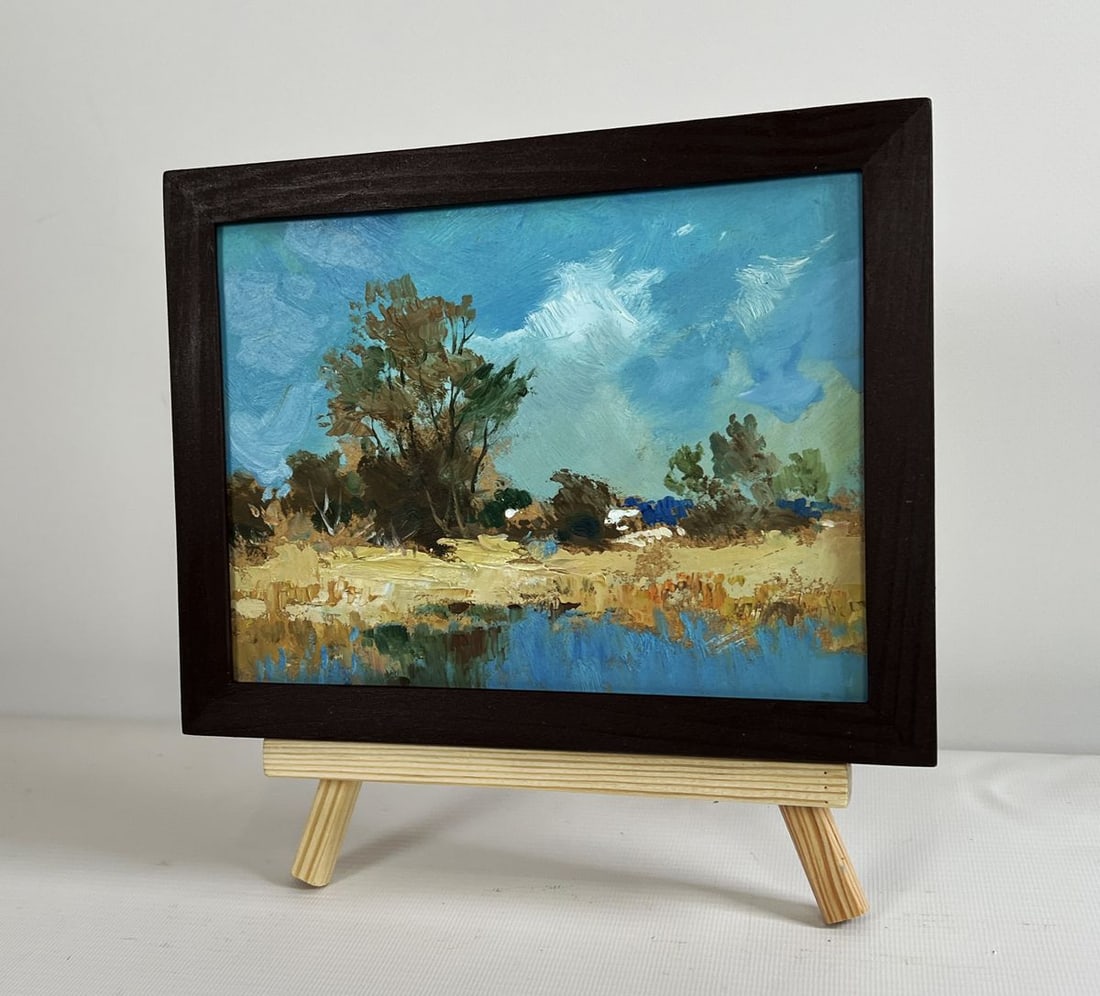 Oil painting Walking near the forest pond Yuriy Suprunchuk - 3