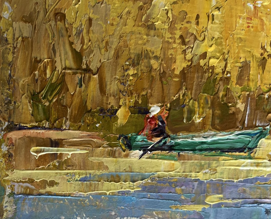 Oil painting On the autumn lake Alex Kalenyuk - 6