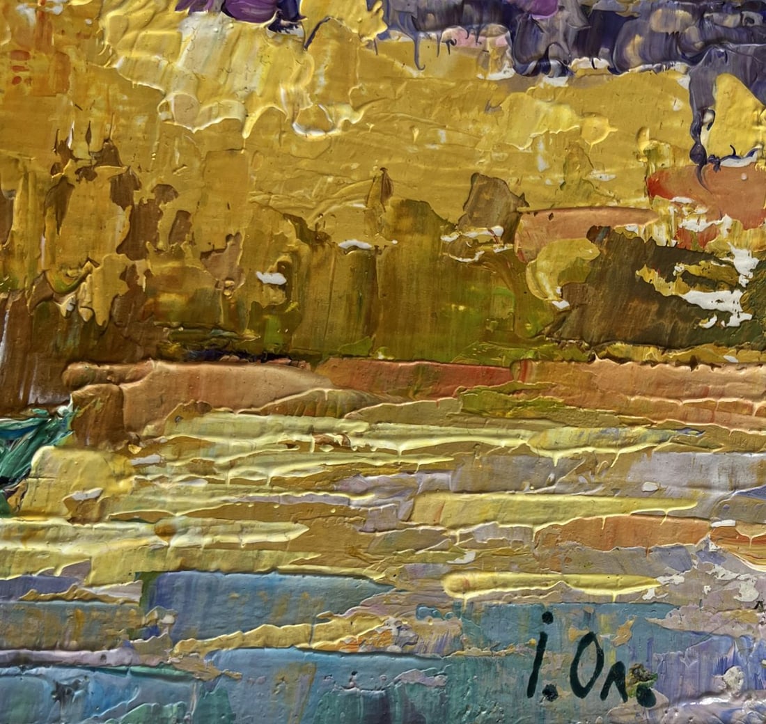 Oil painting On the autumn lake Alex Kalenyuk - 7