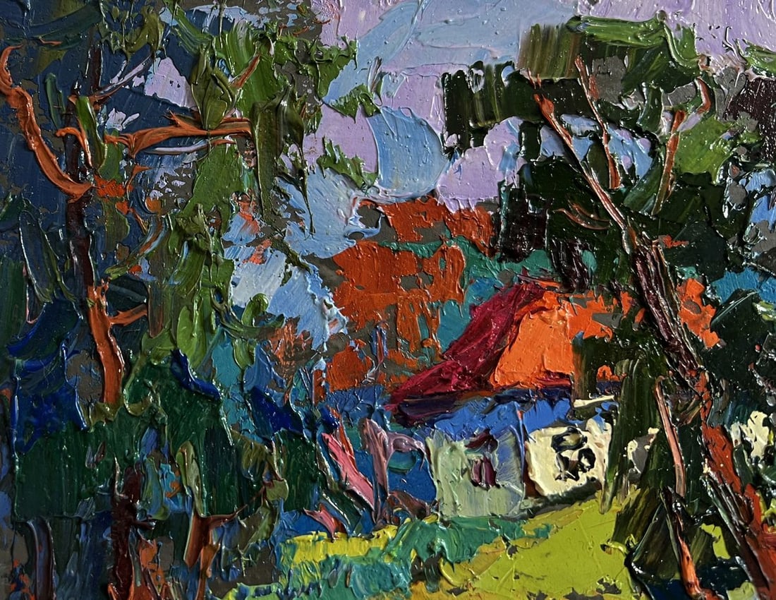 Oil painting Fishing in the summer Alex Kalenyuk - 4