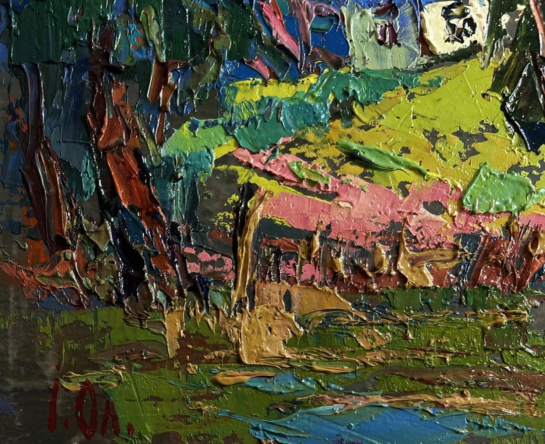 Oil painting Fishing in the summer Alex Kalenyuk - 6