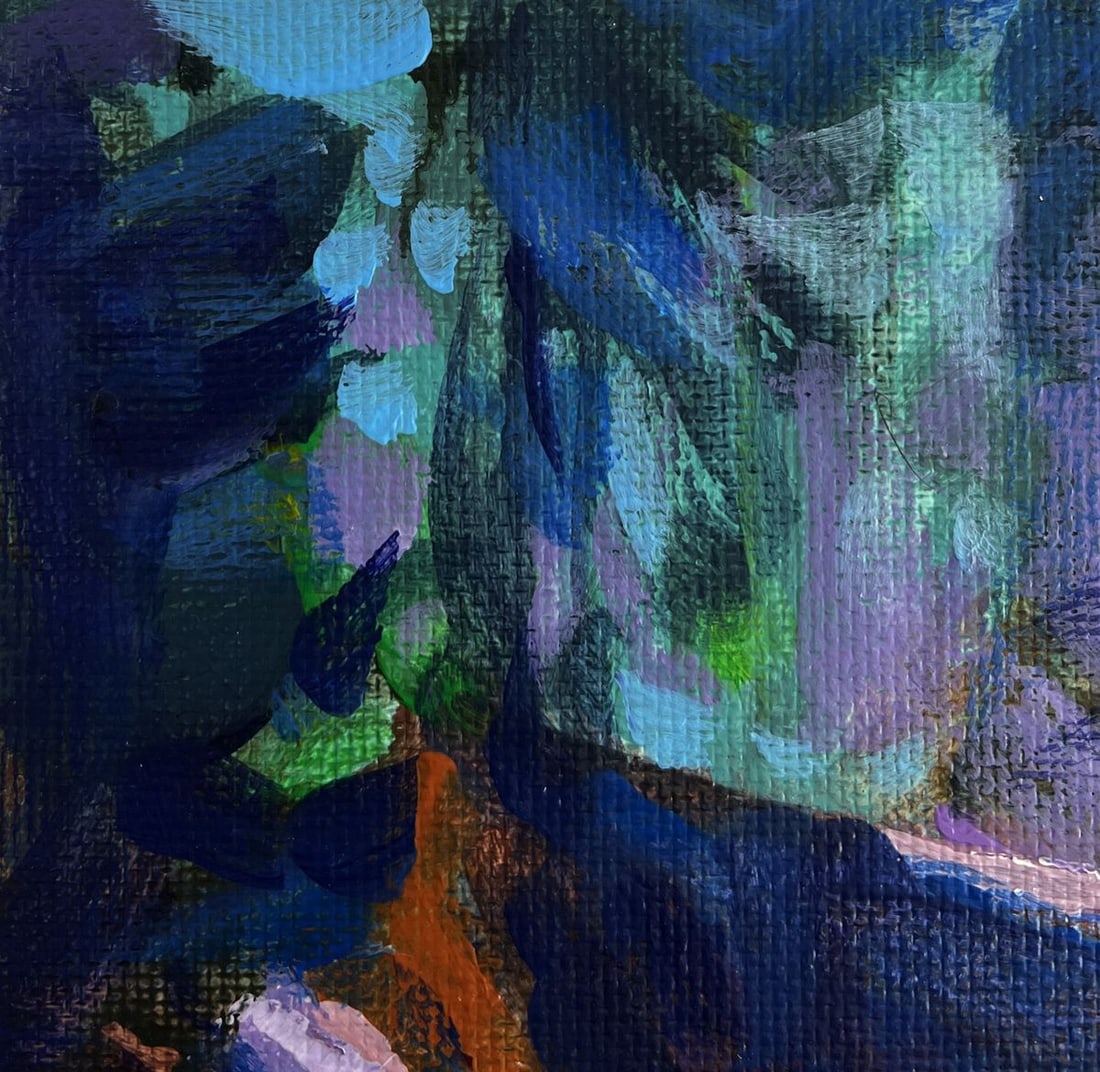 Acrylic painting Forest stream in the lake Mykhailo Patskan - 4