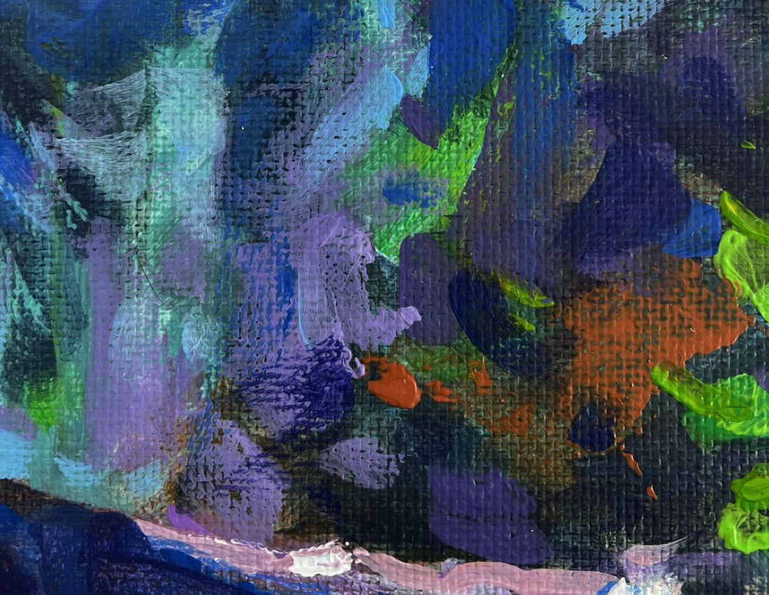 Acrylic painting Forest stream in the lake Mykhailo Patskan - 5