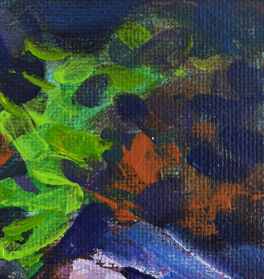 Acrylic painting Forest stream in the lake Mykhailo Patskan - 6