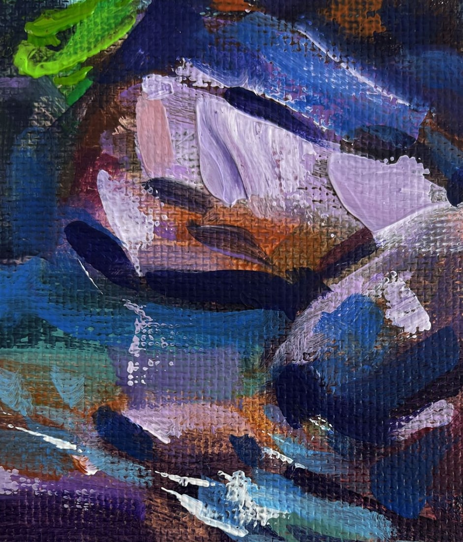 Acrylic painting Forest stream in the lake Mykhailo Patskan - 9