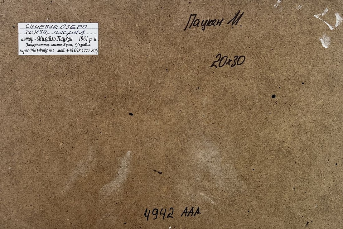 Acrylic painting Summer forest lake Mykhailo Patskan - 10